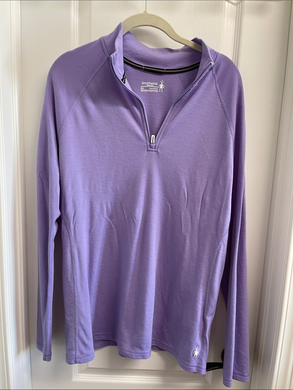 Smartwool Lavender Purple Long Sleeve Quarter-Zip Tee